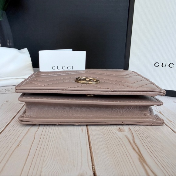 Gucci GG Marmont Small Wallet Taupe - Picture 5 of 10